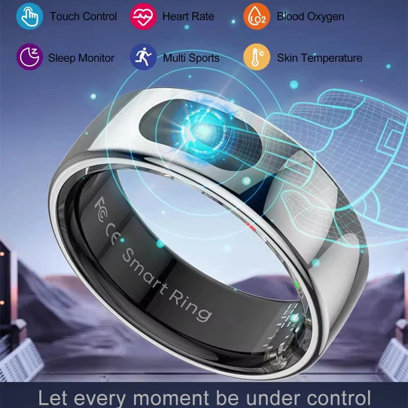 Temperature Ring Skin - Smart Ring with Charging Case for