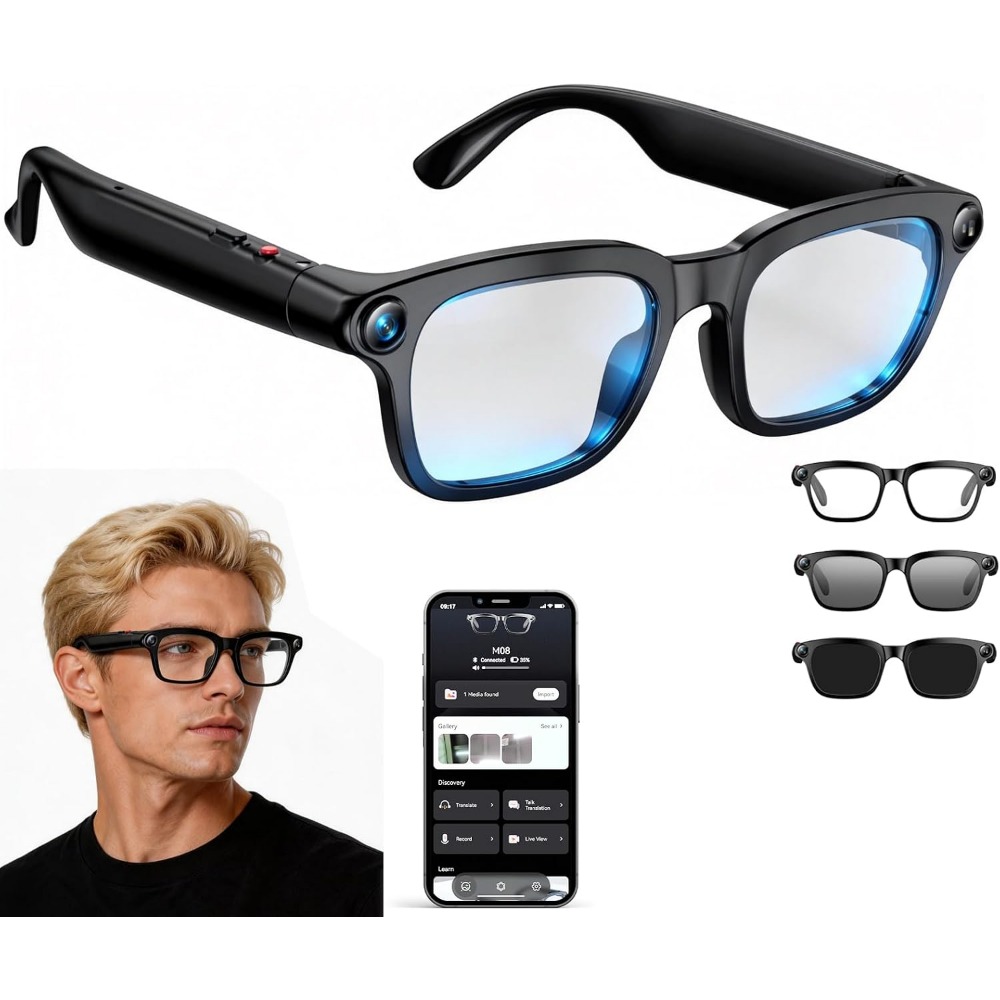 Smart Glasses Lens - Smart Glasses: 4K Video, Dual Lens