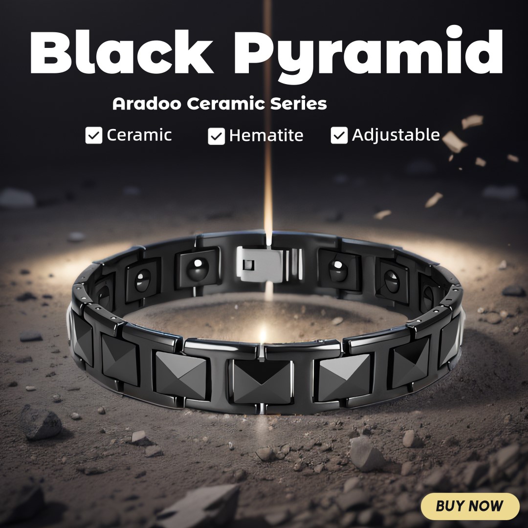 Meditation Headband Eeg - Pyramid Black Ceramic Couple Energy Bracelet