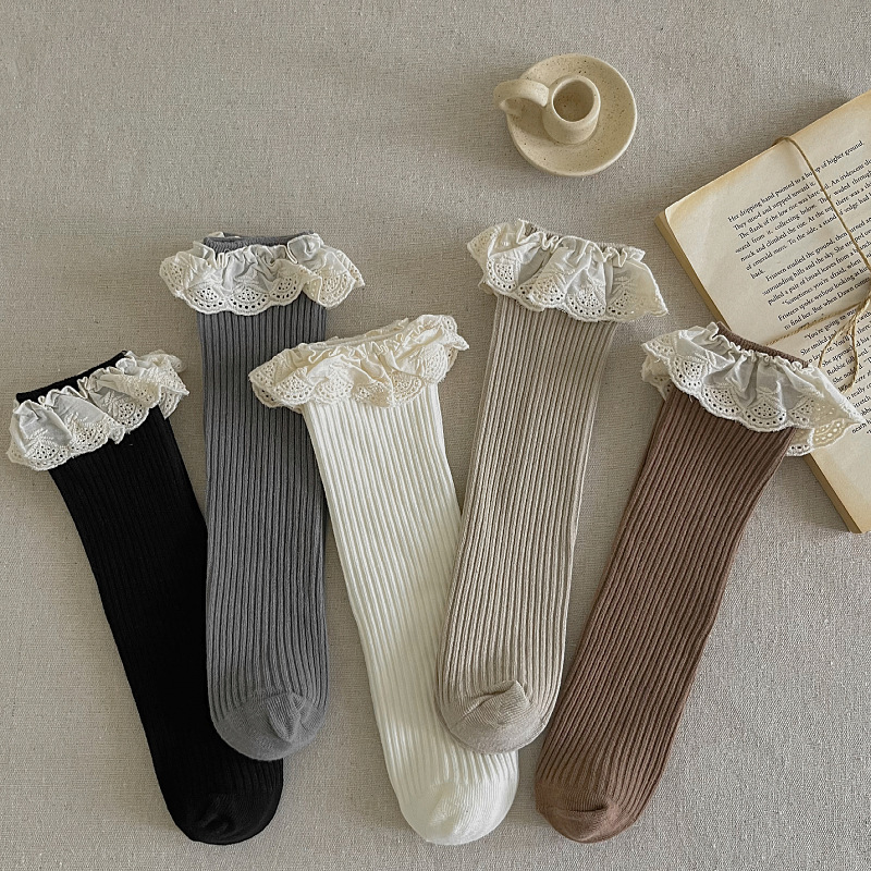 Baby Sock Oximeter - Ruffle Baby Girls Knee High Socks