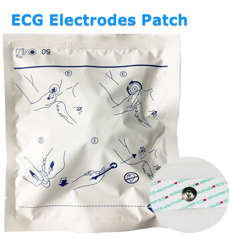 Ecg Patch Monitor - 50pcs Disposable ECG Monitor EKG Electrodes