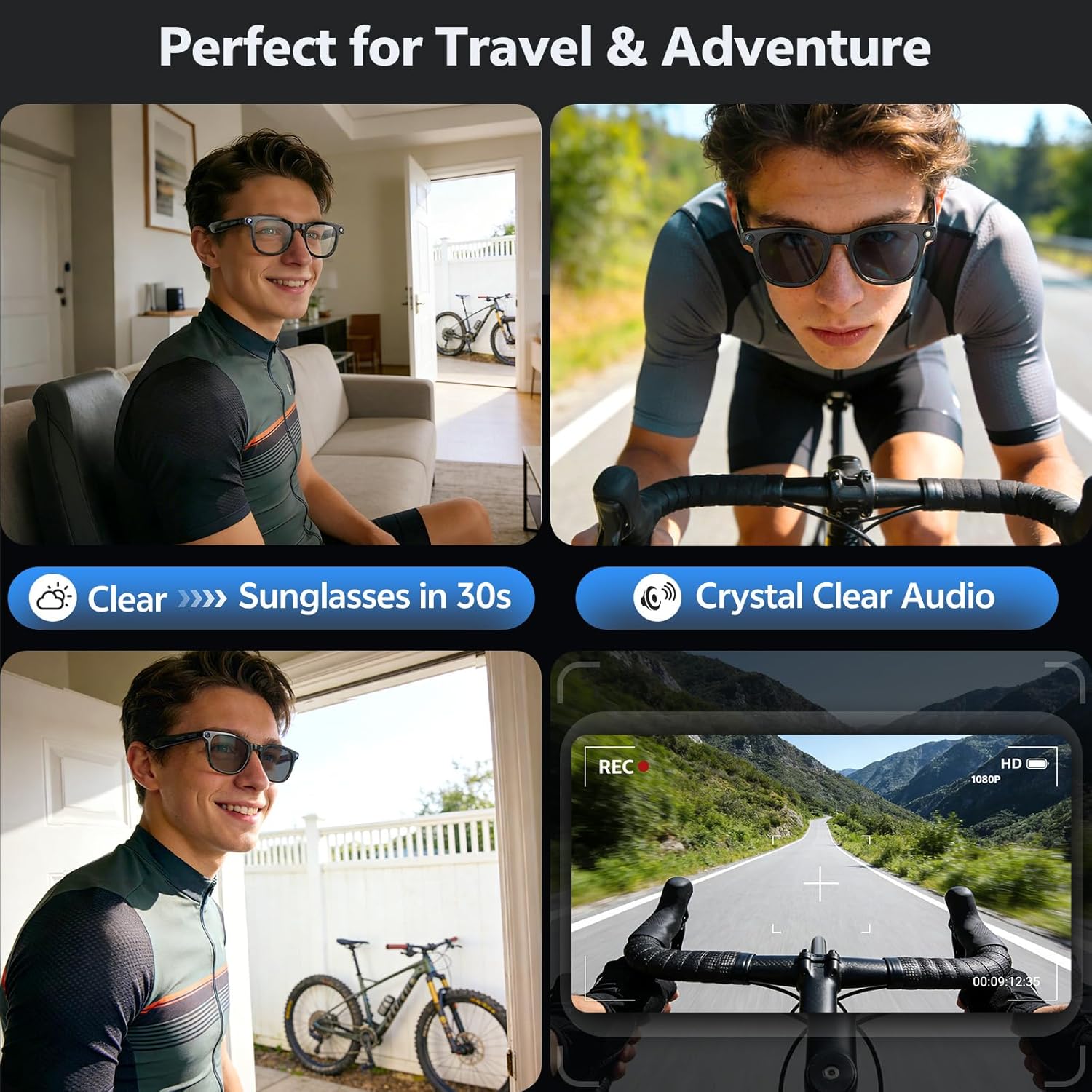 2026 4K 8MP Smart Glasses Men  - Smart Glasses Lens 评论和价格