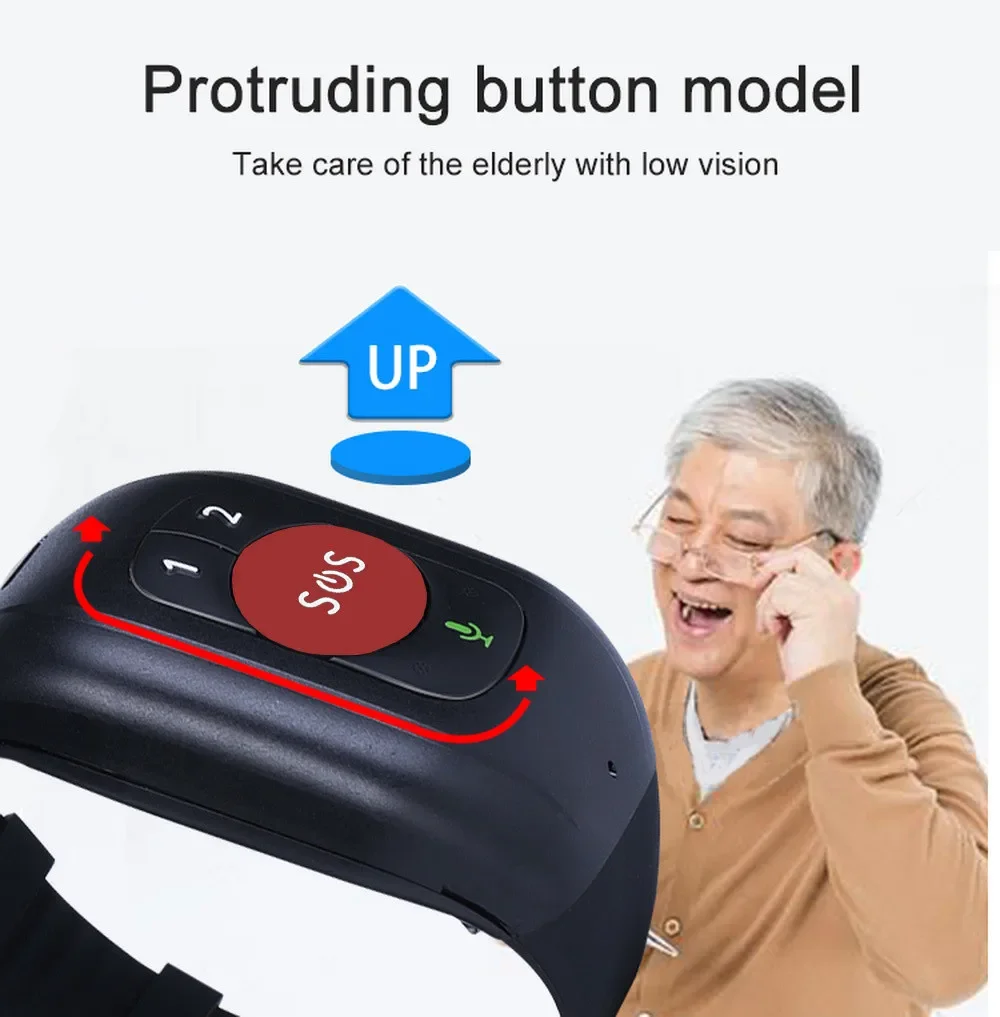 Elderly 4G LTE SOS Watch GPS T - Fall Detection Watch 评论和价格