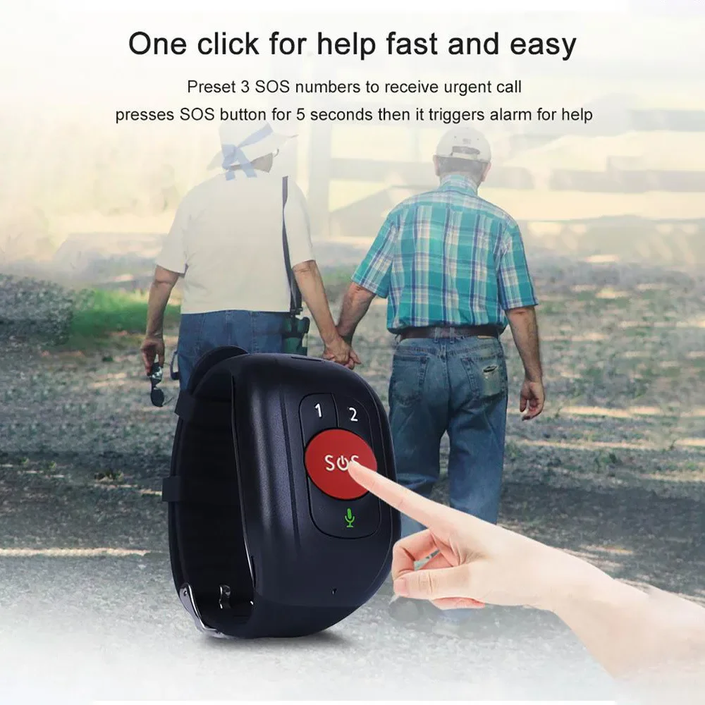 Elderly 4G LTE SOS Watch GPS T - Fall Detection Watch 评论和价格