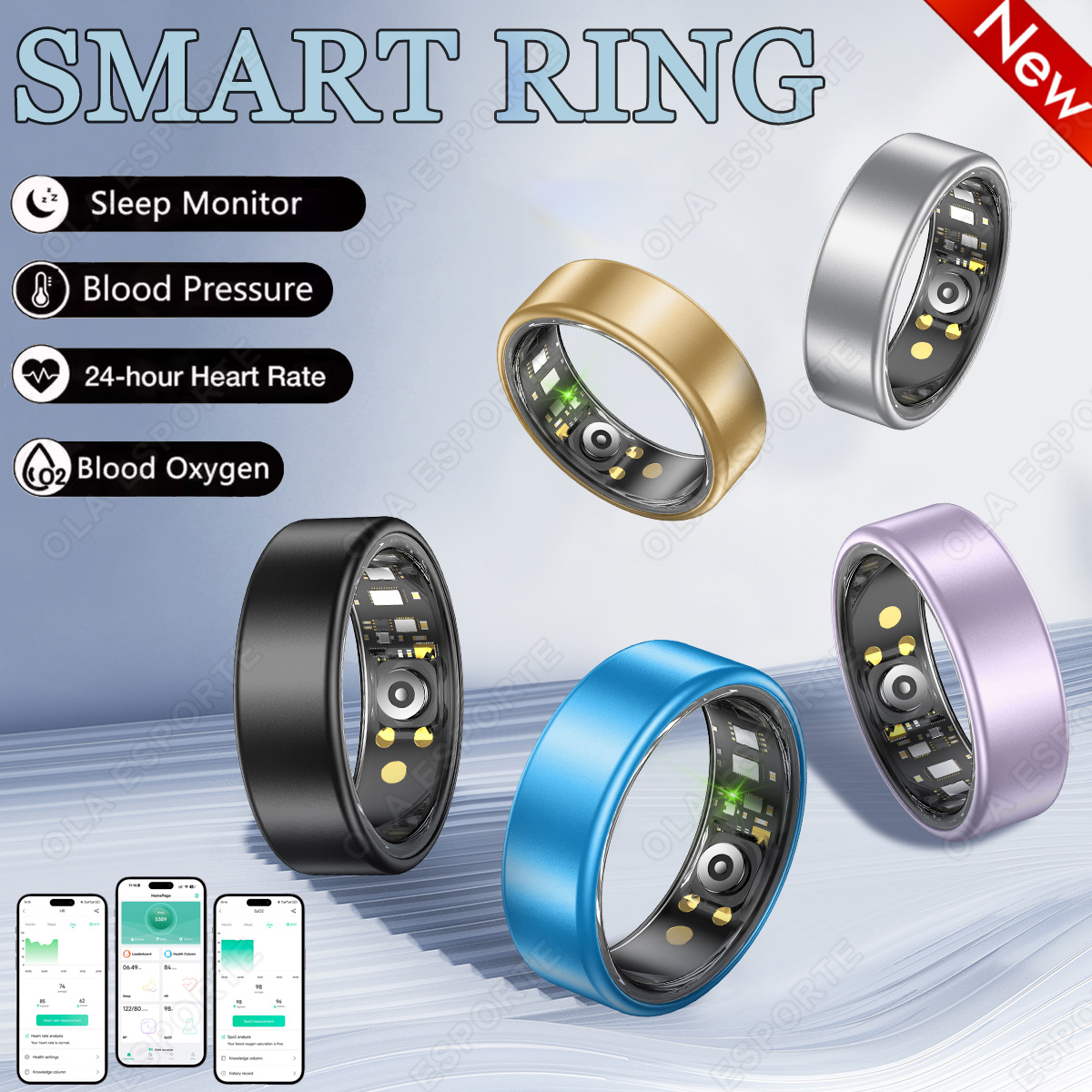 New R09 Smart Ring Men Women w - Temperature Ring Skin 评论和价格
