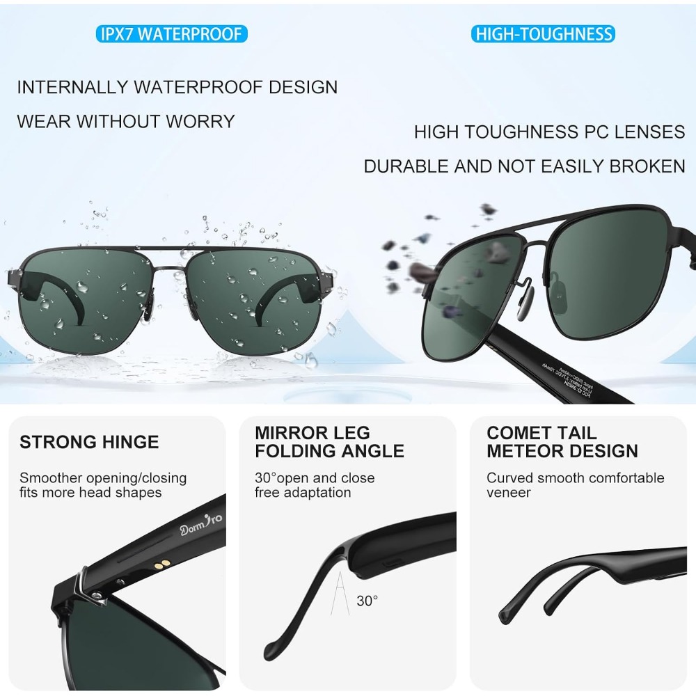Men's Smart Glasses with 12H B - Smart Glasses Lens 评论和价格