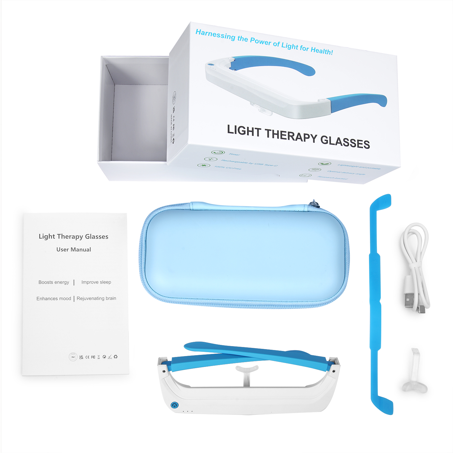 Sleep-aiding and Mind-calming  - Light Therapy Glasses 评论和价格