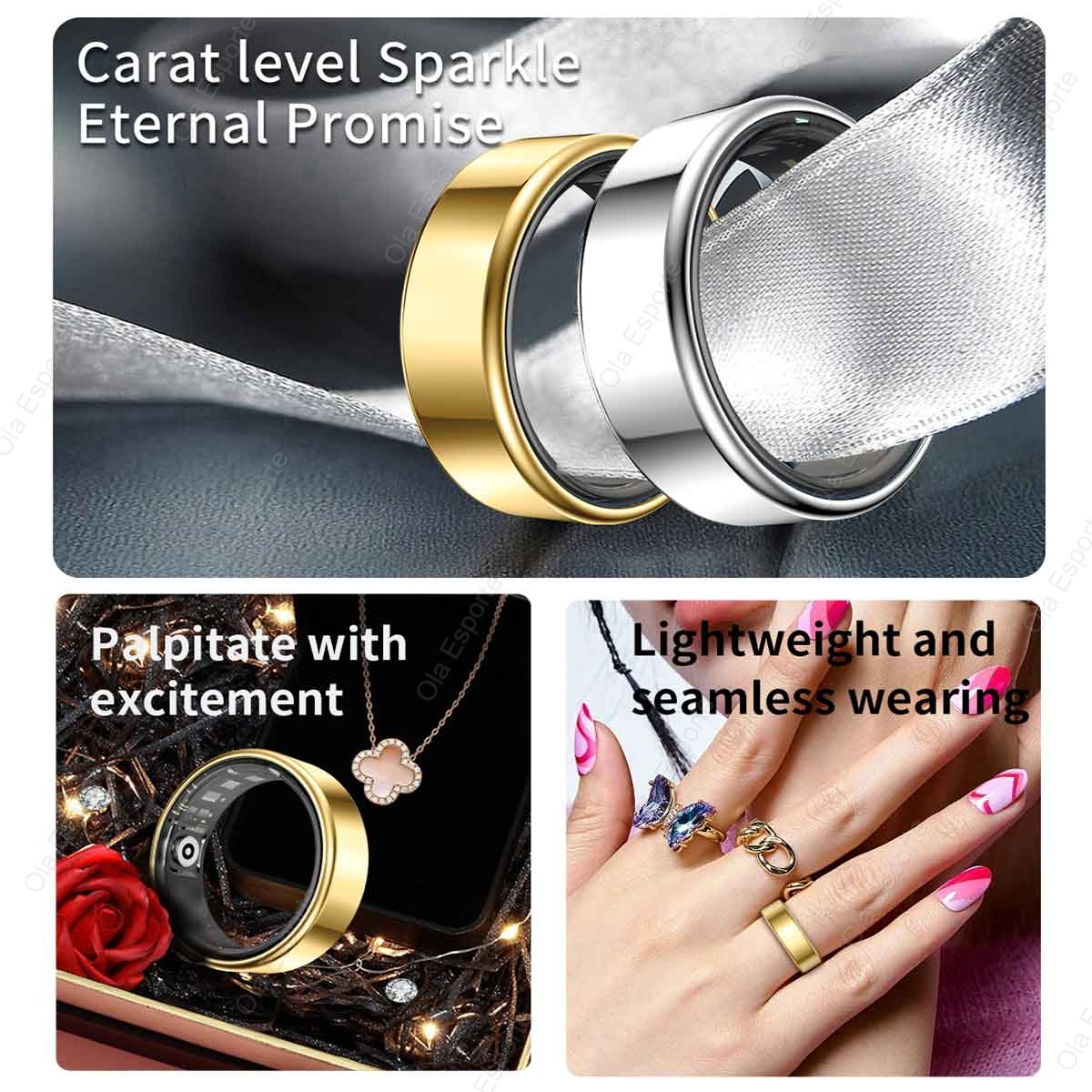 R09 Smart Ring Men Women with  - Temperature Ring Skin 评论和价格