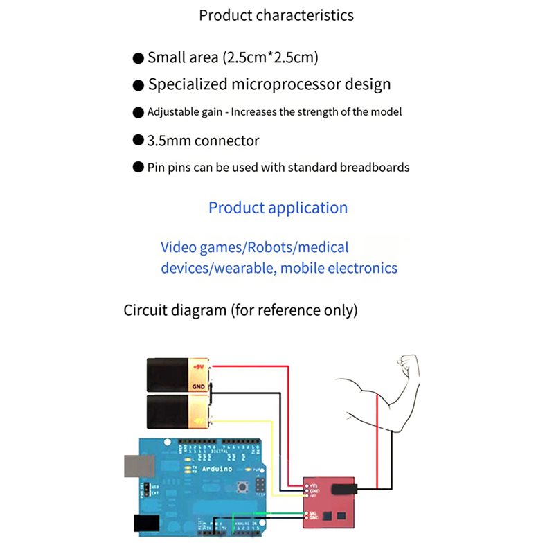 B50B-3X Muscle Electrical Sens - Muscle Sensor Emg 评论和价格