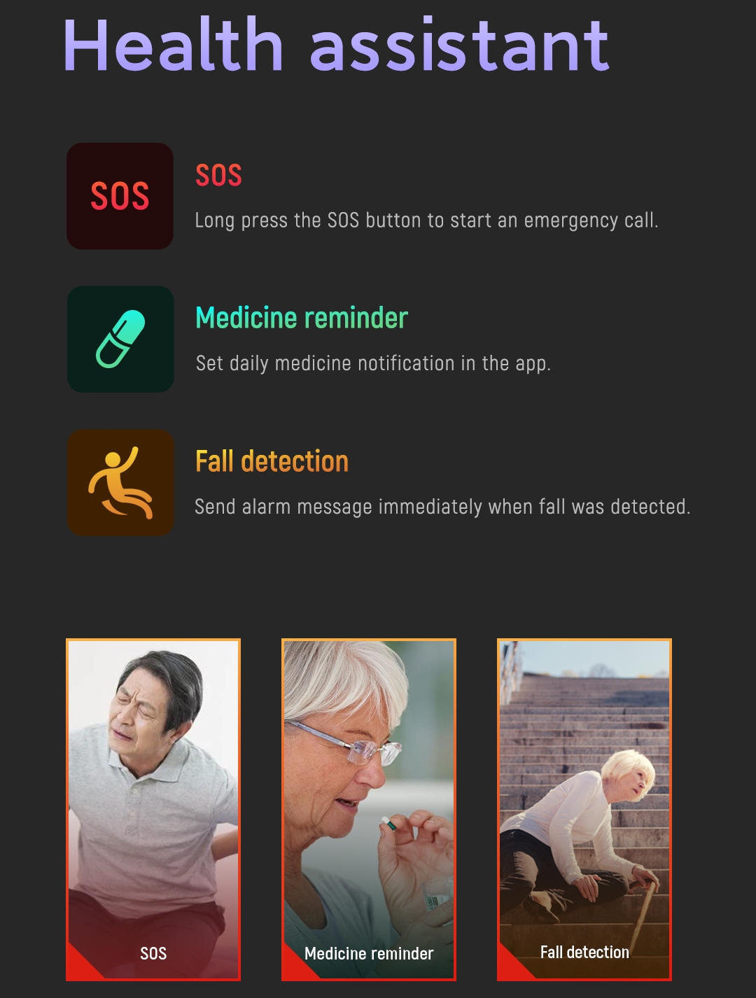 Fall Detection Smart Watch For - Fall Detection Watch 评论和价格